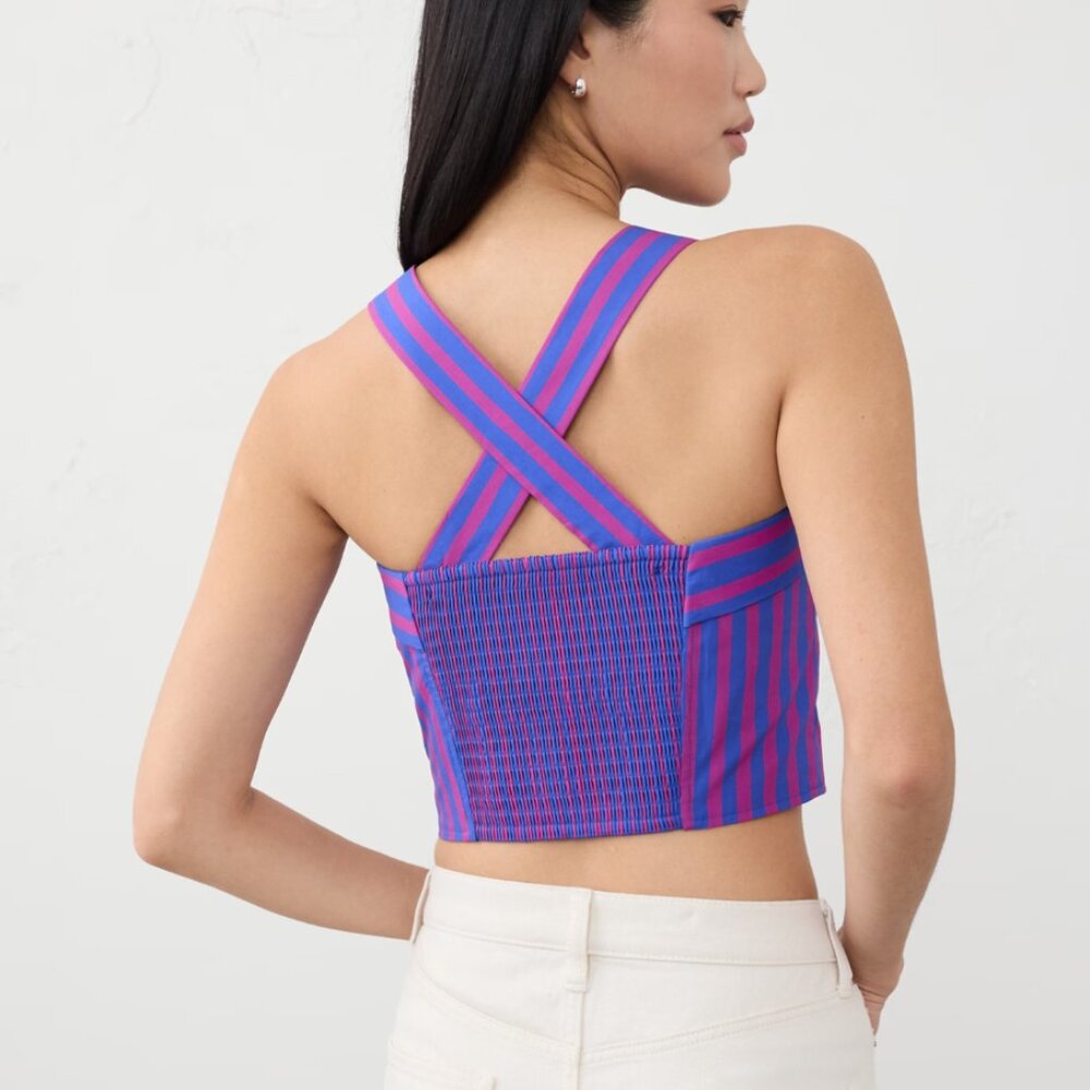 Cross-Back Cropped Top - Picture 4 of 4